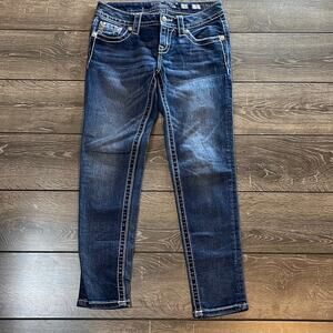 Miss Me Signature Ankle Skinny Embellished Blue Jeans Women’s Size 26